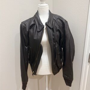 1980s A2 Genuine Leather Bomber Jacket - Sz 40